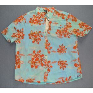 SWC Men's Skinny Water Culture Tropical Bahama‎ Party Woven Hawaiian Shirt 2XL